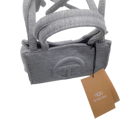 UGG X TELFAR FLEECE SMALL SHOPPING BAG IN HEATHER GREY - Picture 5 of 11